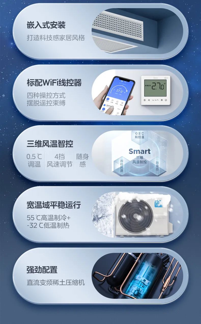 美的 家用中央空調(diào)風(fēng)管機(jī)星光