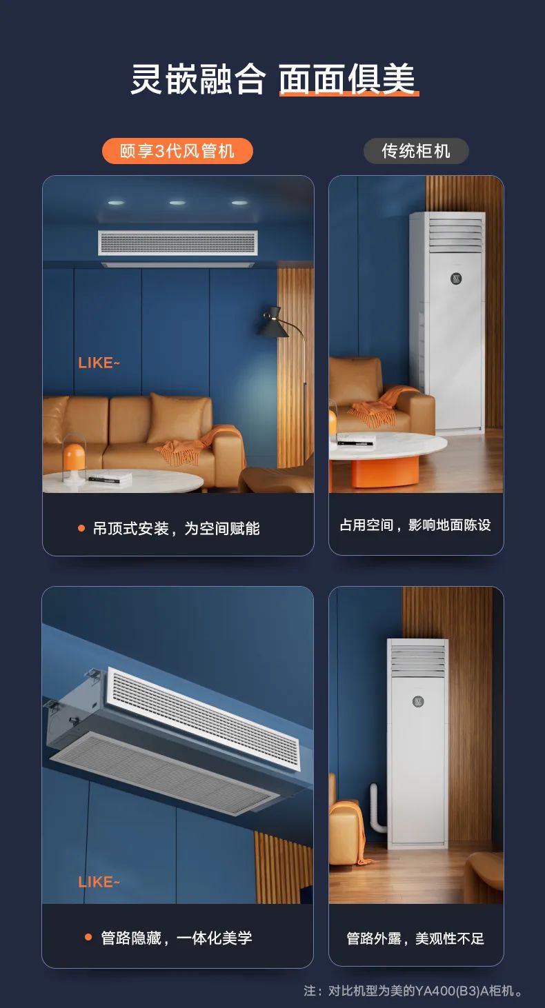 美的 家用中央空調(diào)風(fēng)管機(jī)頤想3代