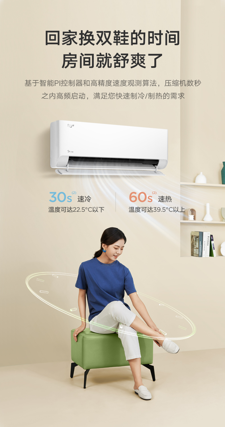 美的 智能掛機(jī) 極地白 KFR-35GW/B2