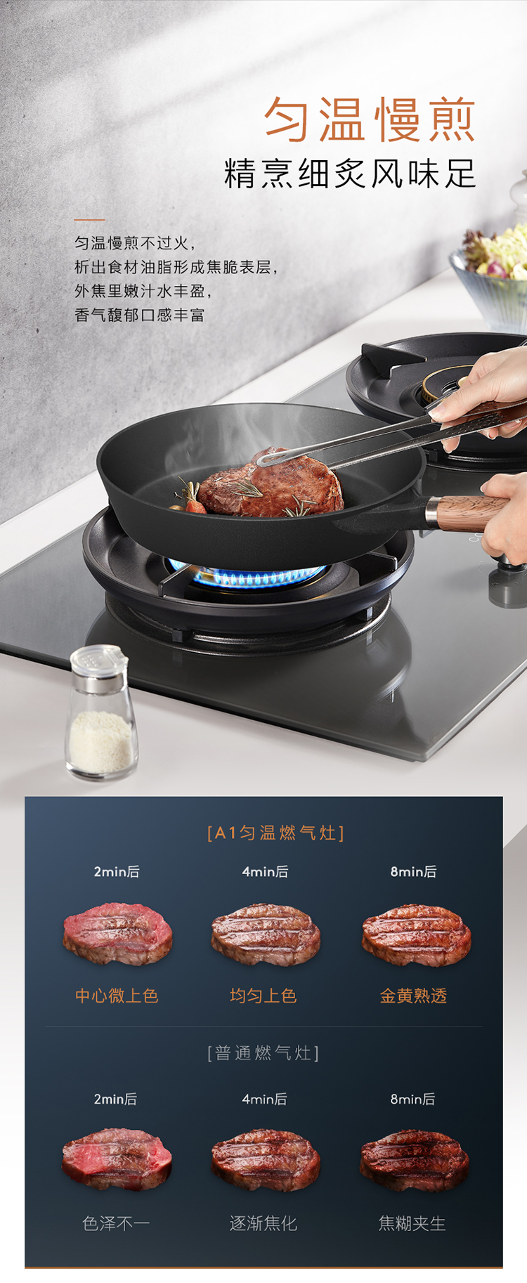 COLMO 嵌入式燃?xì)庠?月巖灰-雙邊定時(shí) JZT-CYT52-A1