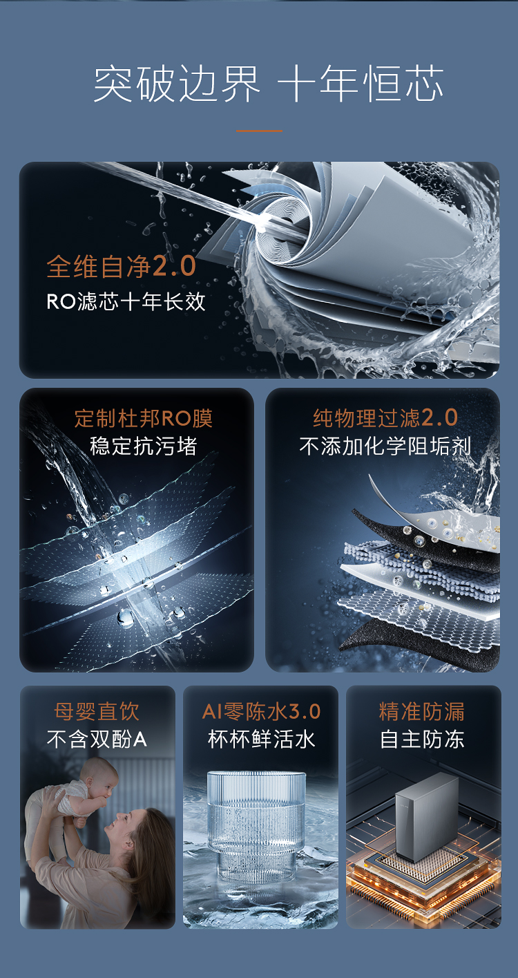 COLMO 櫥下式凈水機(jī) 月巖灰 CWRC-S1000