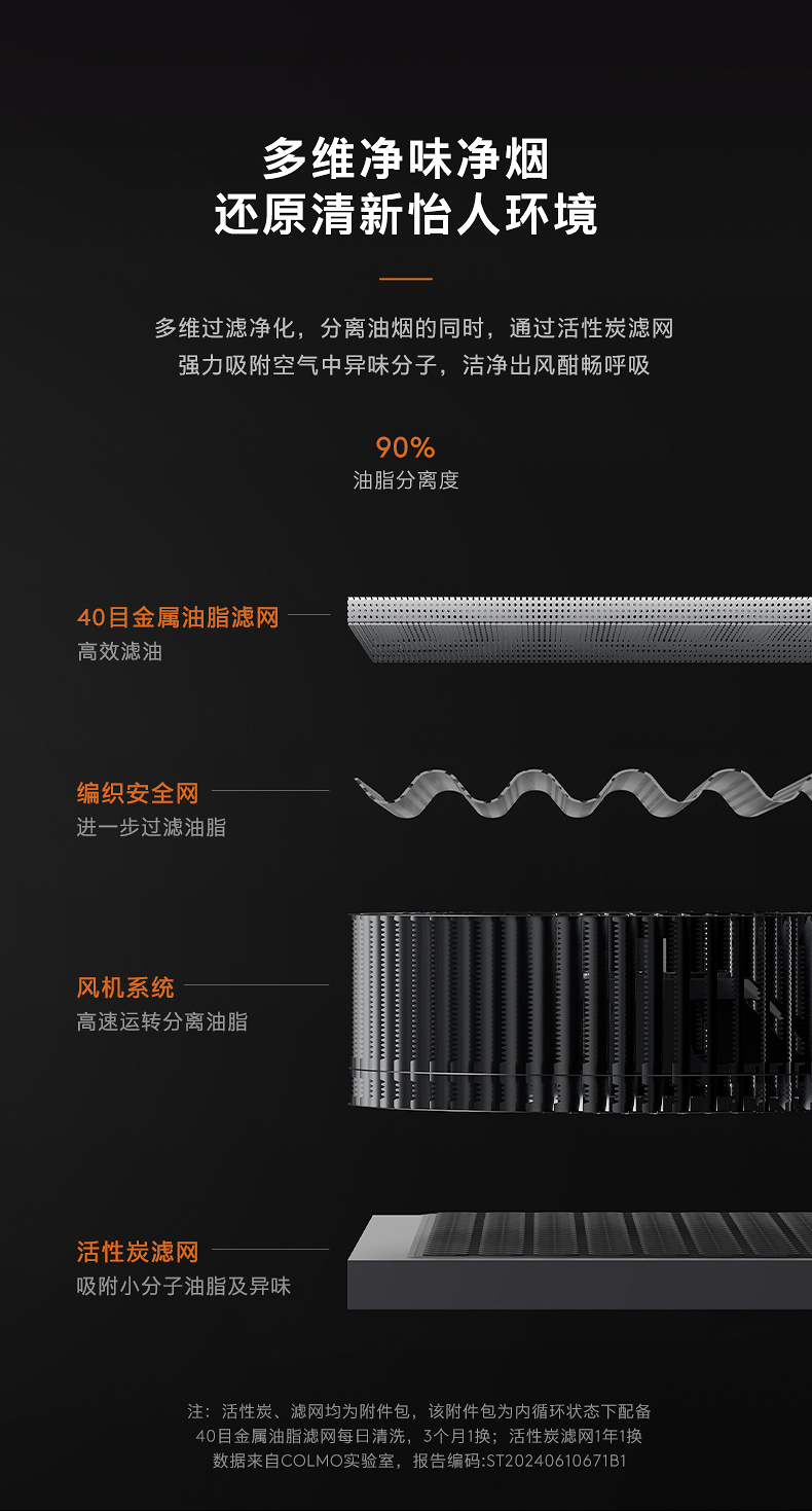 COLMO 煙灶一體機 （主機+內(nèi)循環(huán)煙管）FLOWIN