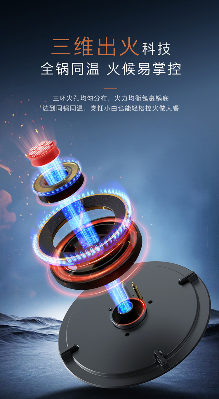 COLMO 嵌入式燃?xì)庠?月巖灰-雙邊定時(shí) JZT-CYT52-A1